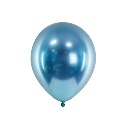 50 Luftballons - Ø 30cm - Glossy - Blau