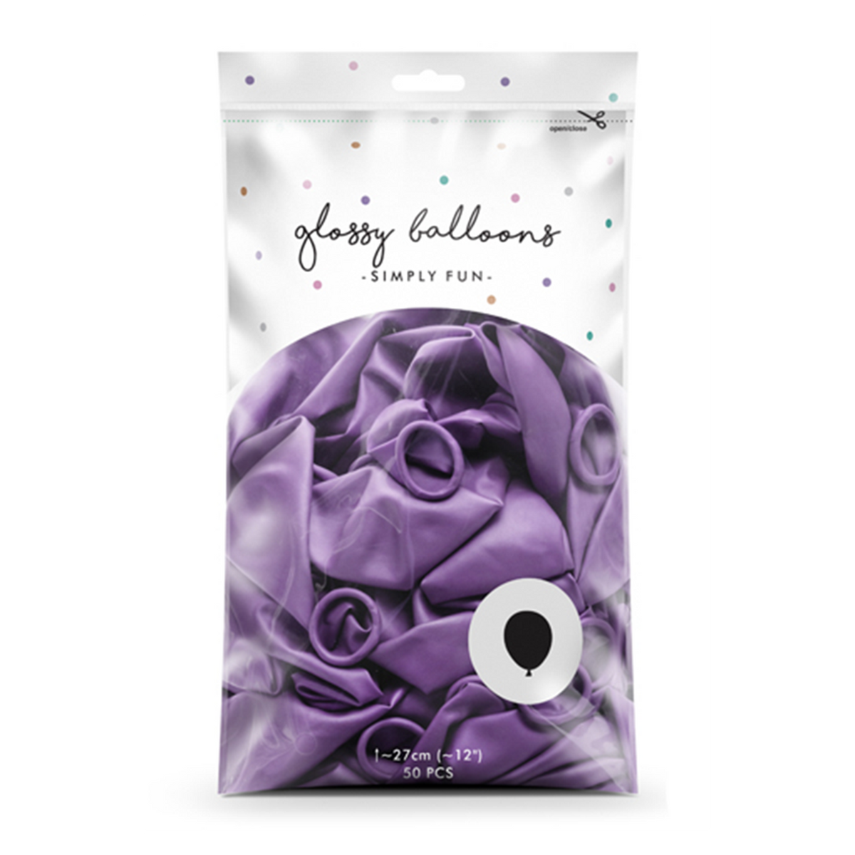 50 Luftballons - Ø 30cm - Glossy - Violett