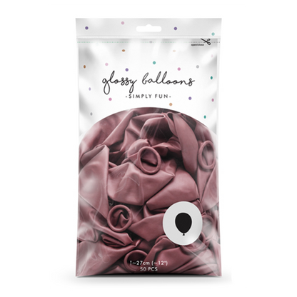 50 Luftballons - Ø 30cm - Glossy - RoseGold
