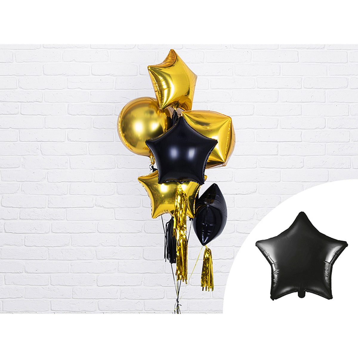 1 Ballon - Stern - Schwarz