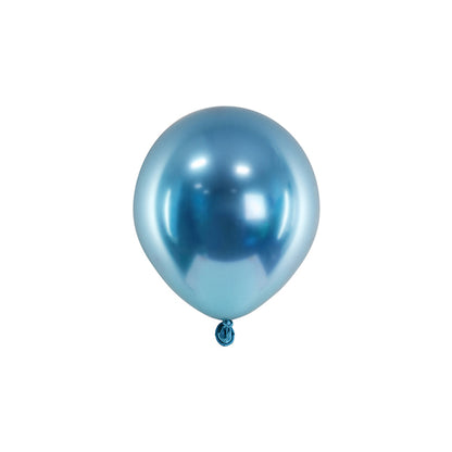 50 Miniballons - Ø 12cm - Glossy - Blau
