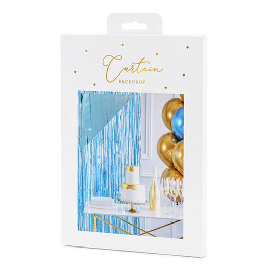 1 Glittervorhang - 2,5m - Hellblau