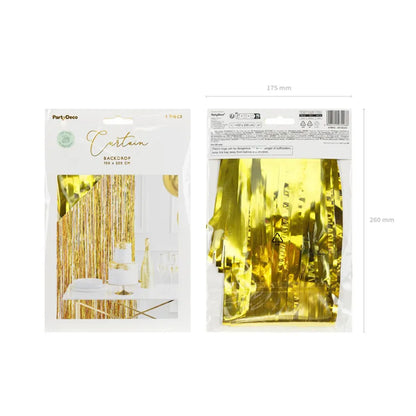 1 Partyvorhang - Gold 100x200cm