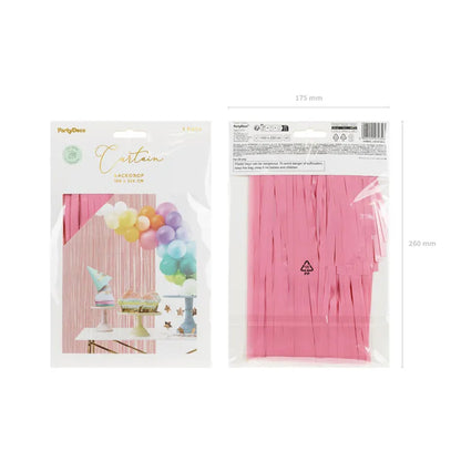 1 Partyvorhang - Light Pink 100x200cm