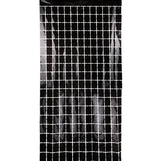 1 Partyvorhang - Square, Black 100x200cm