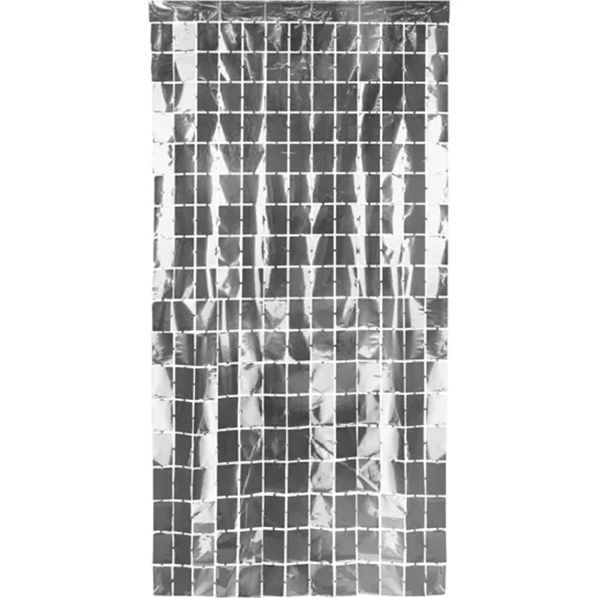 1 Partyvorhang - Square, Silver 100x200cm