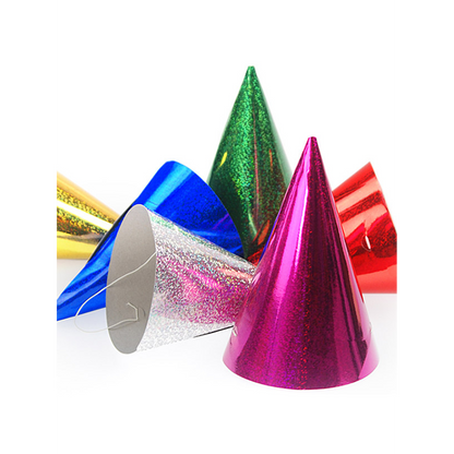 20 Partyhüte - Holographic - Mix