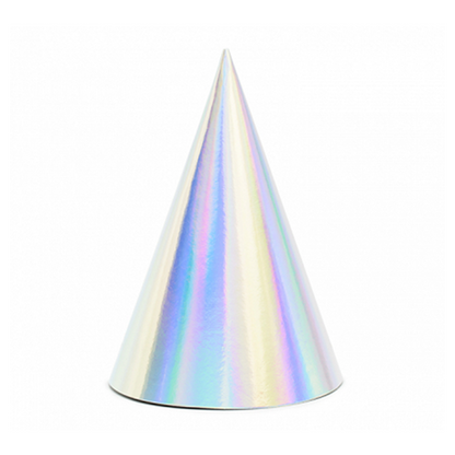 6 Partyhüte - Iridescent