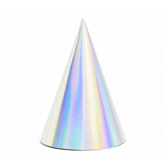 6 Partyhüte - Iridescent