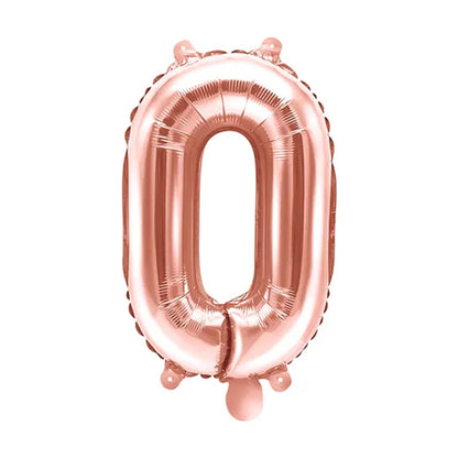 1 Balloon XS - Zahl 0 - RoséGold