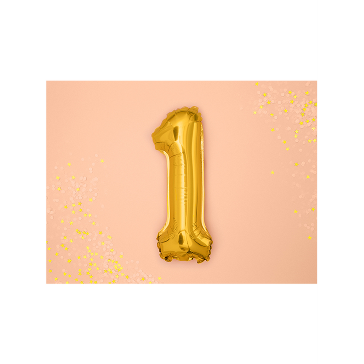 1 Balloon XS - Zahl 1 - Gold