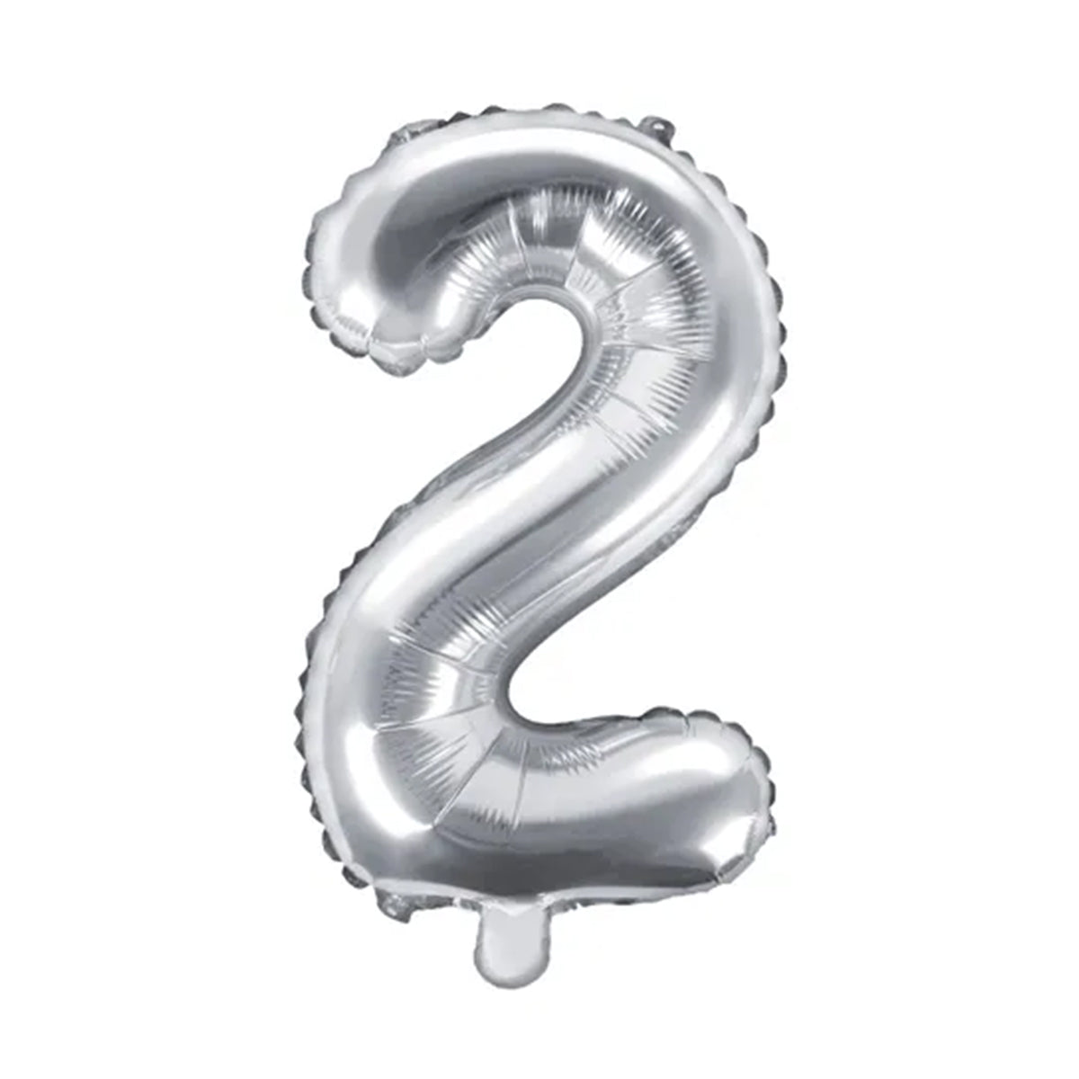 1 Balloon XS - Zahl 2 - Silber