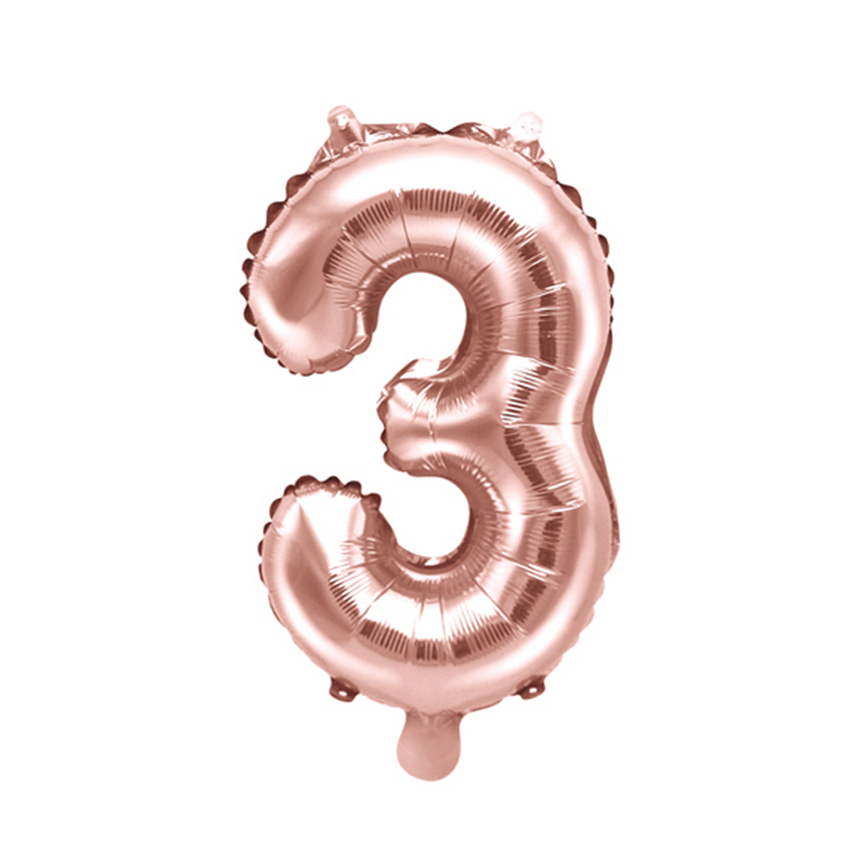 1 Balloon XS - Zahl 3 - RoséGold