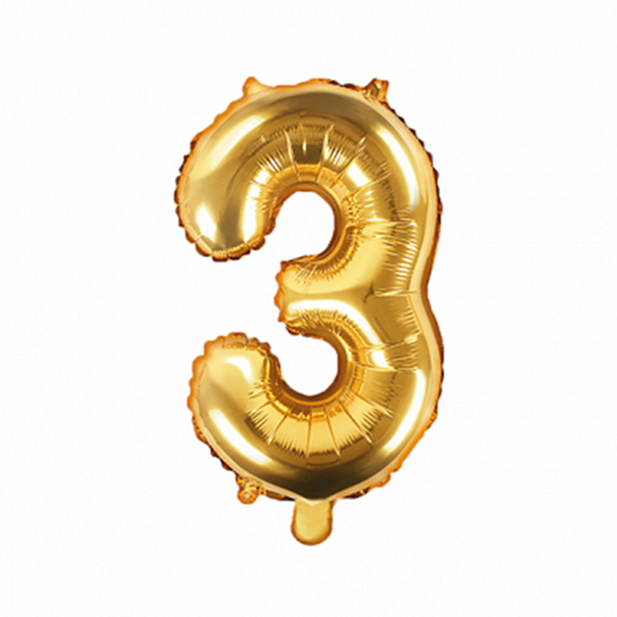 1 Balloon XS - Zahl 3 - Gold
