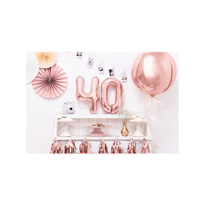 1 Balloon XS - Zahl 4 - RoséGold