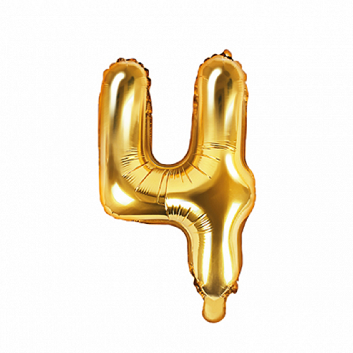 1 Balloon XS - Zahl 4 - Gold