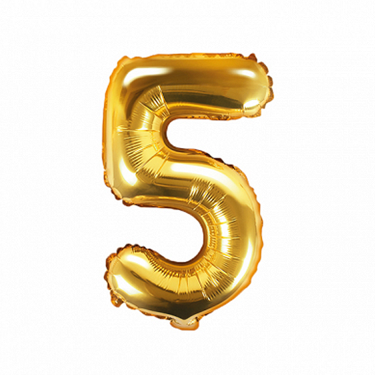 1 Balloon XS - Zahl 5 - Gold