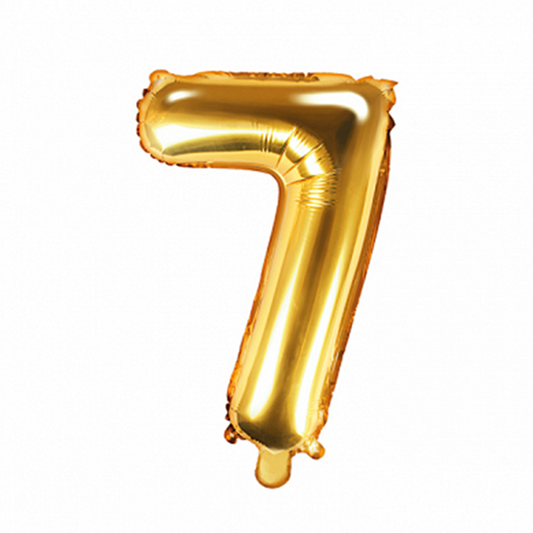 1 Balloon XS - Zahl 7 - Gold