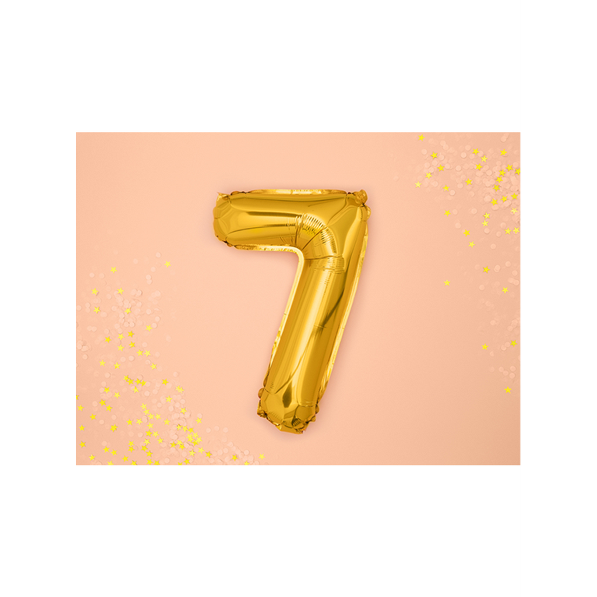 1 Balloon XS - Zahl 7 - Gold