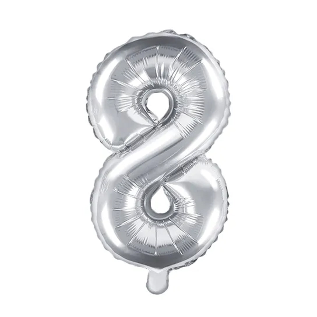 1 Balloon XS - Zahl 8 - Silber