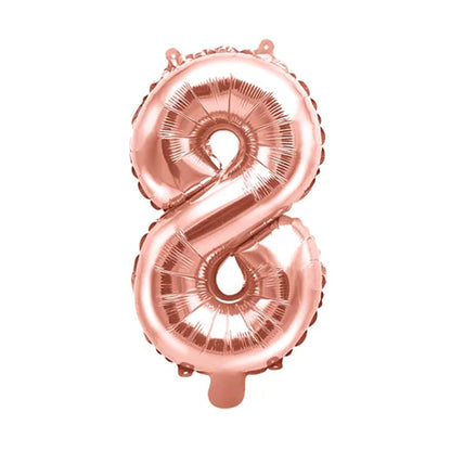 1 Balloon XS - Zahl 8 - RoséGold