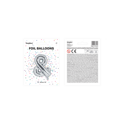 1 Ballon XS - Zeichen & - Silber