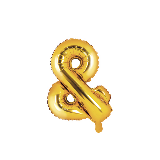 1 Ballon XS - Zeichen & - Gold
