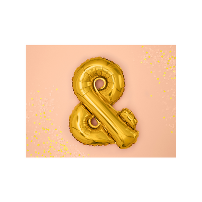 1 Ballon XS - Zeichen & - Gold