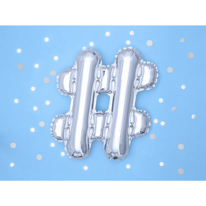 1 Ballon XS - Zeichen # - Silber