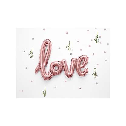 1 Ballon - Schriftzug - Love - RoseGold