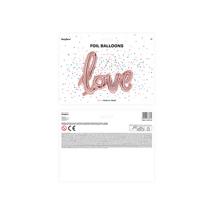 1 Ballon - Schriftzug - Love - RoseGold
