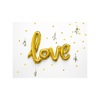 1 Ballon - Schriftzug - Love - Gold