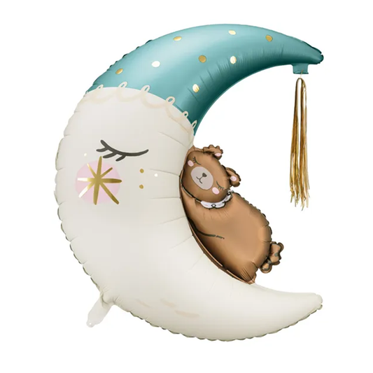 1 Balloon XXL - Teddy On The Moon Blue