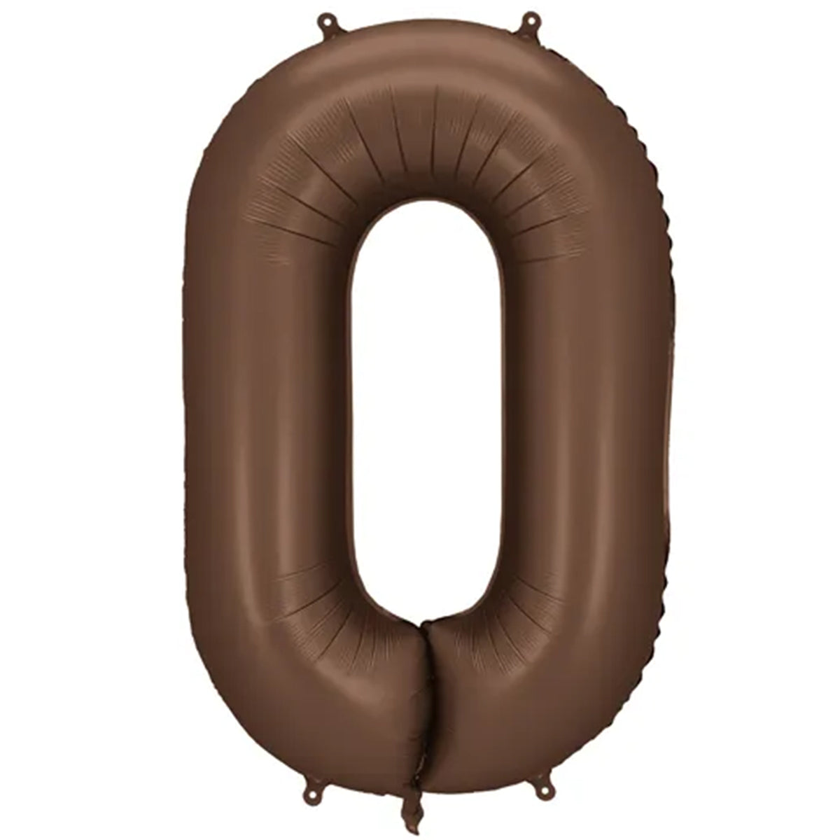 1 Ballon XXL - Zahl 0 - Mocha