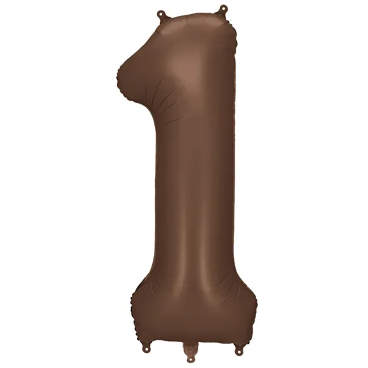 1 Ballon XXL - Zahl 1 - Mocha