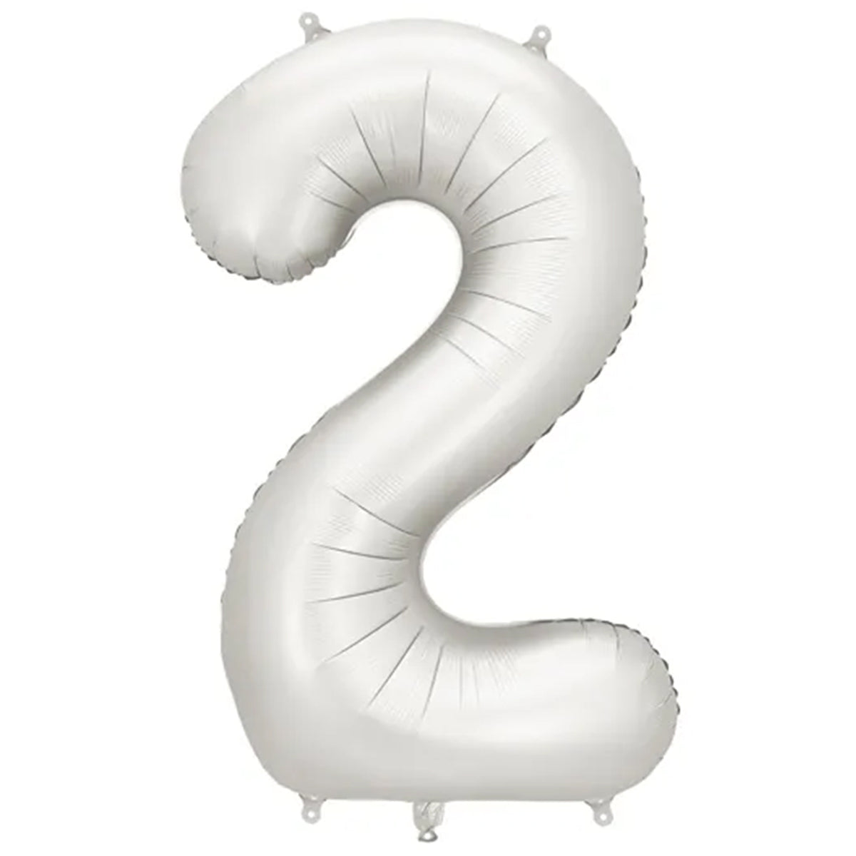 1 Ballon XXL - Zahl 2 - Silver