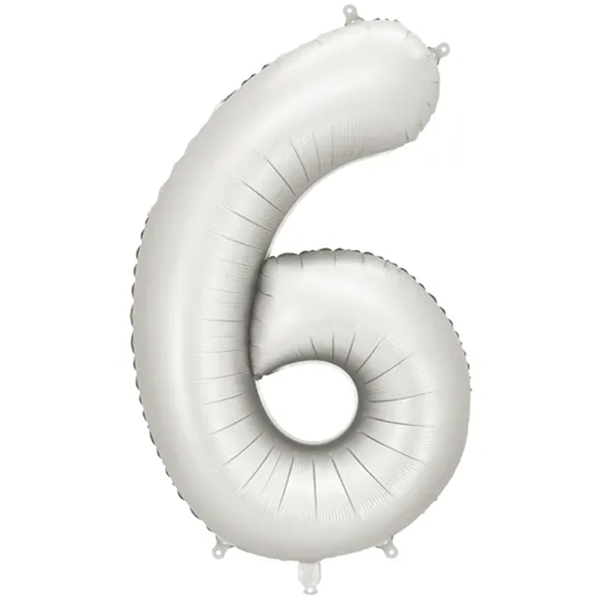 1 Ballon XXL - Zahl 6 - Silver