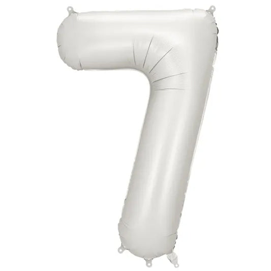 1 Ballon XXL - Zahl 7 - Silver