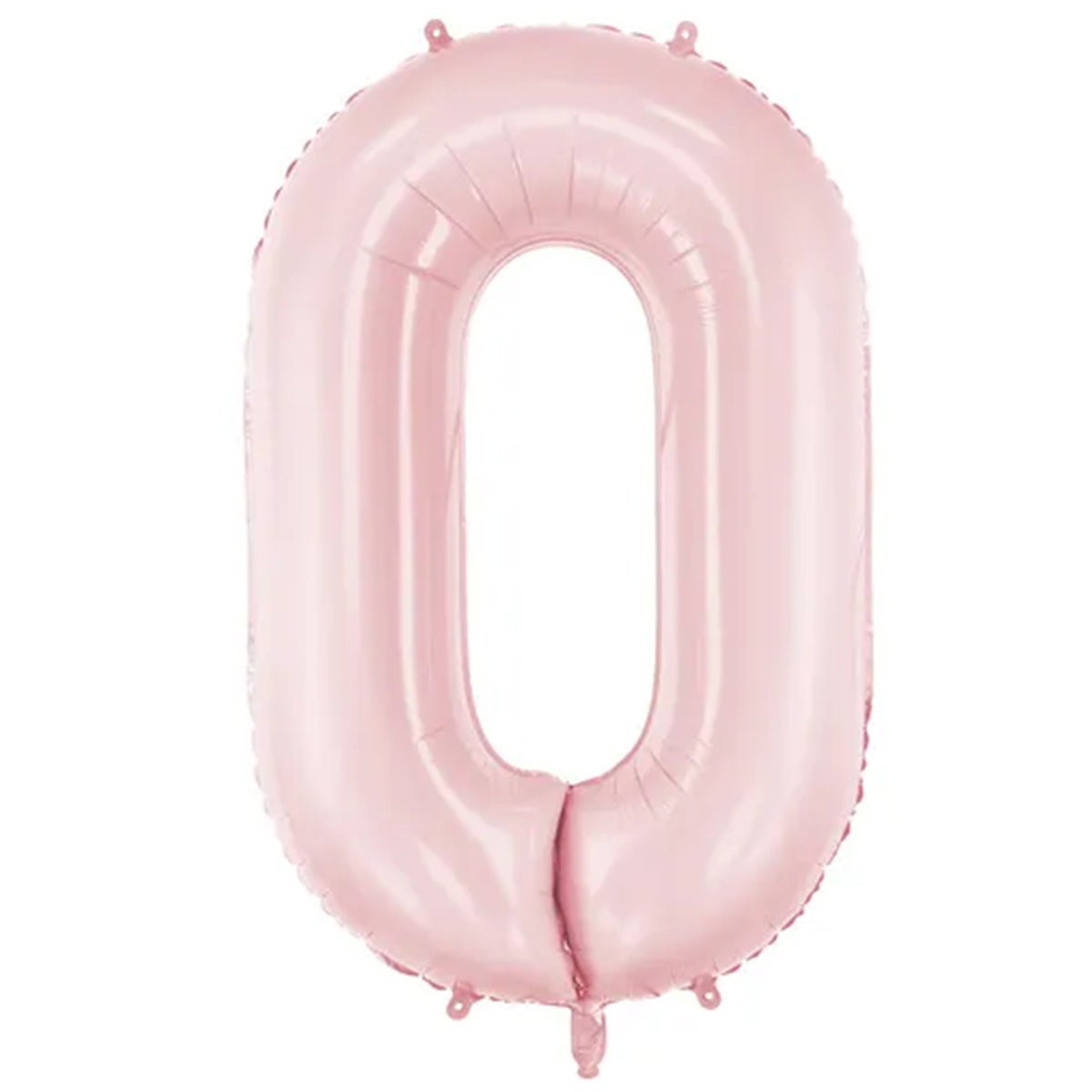 1 Ballon XXL - Zahl 0 - Light pink