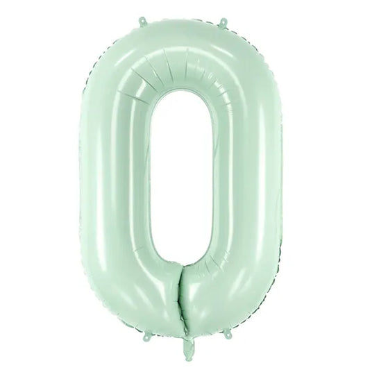 1 Balloon XL - Zahl 0 - Mintgrün
