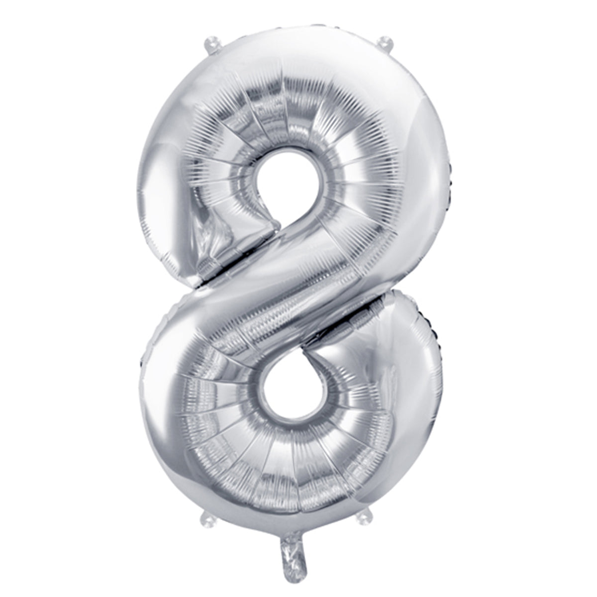 1 Balloon XL - Zahl 8 - Silber