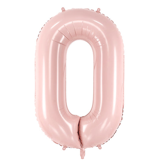 1 Balloon XL - Zahl 0 - Rosa