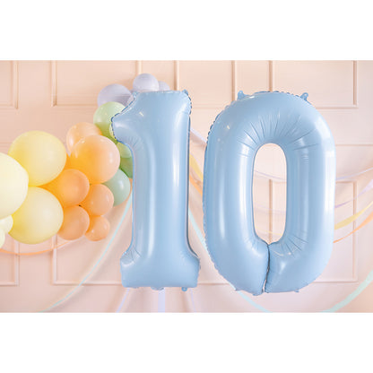 1 Balloon XL - Zahl 1 - Hellblau