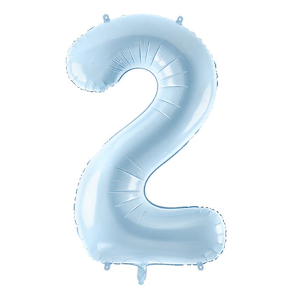 1 Balloon XL - Zahl 2 - Hellblau