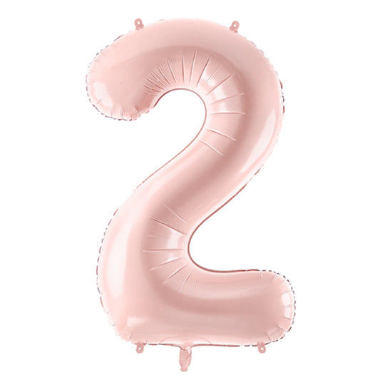 1 Balloon XL - Zahl 2 - Rosa