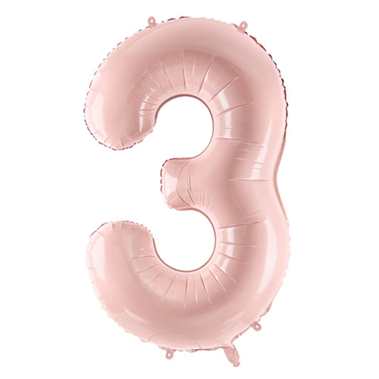 1 Balloon XL - Zahl 3 - Rosa