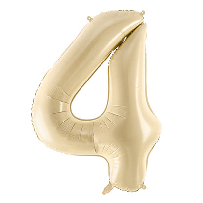 1 Balloon XL - Zahl 4 - Beige