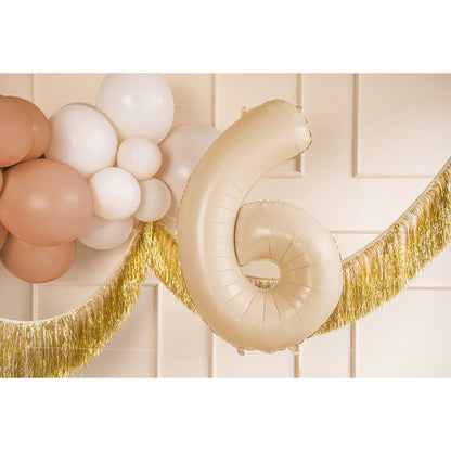 1 Balloon XL - Zahl 6 - Beige