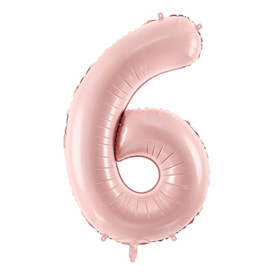 1 Balloon XL - Zahl 6 - Rosa