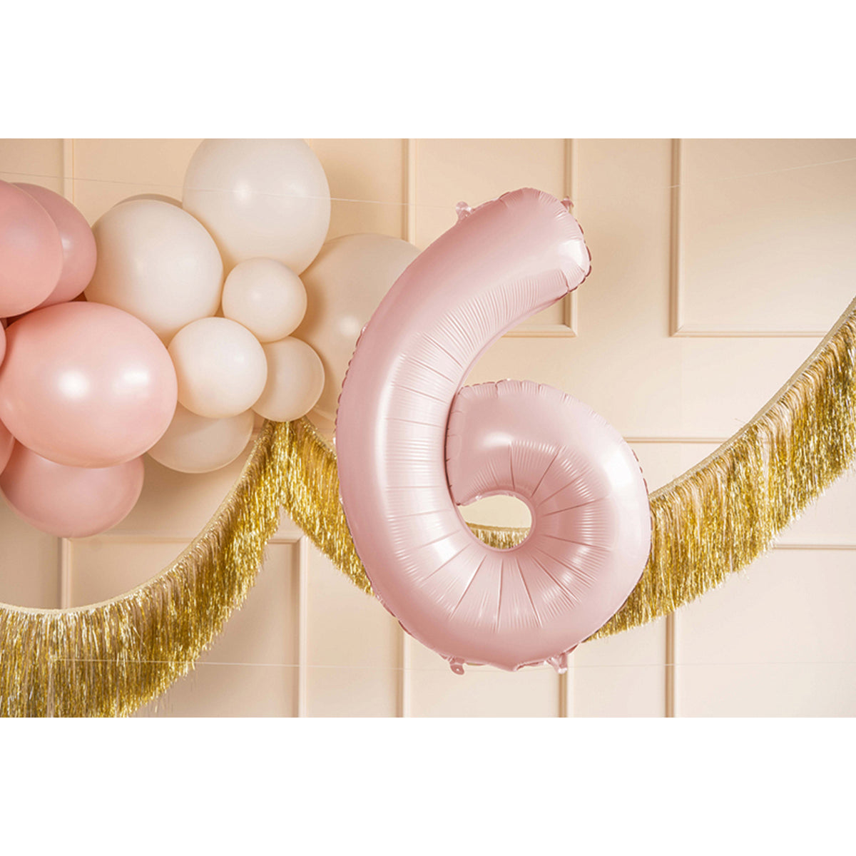 1 Balloon XL - Zahl 6 - Rosa